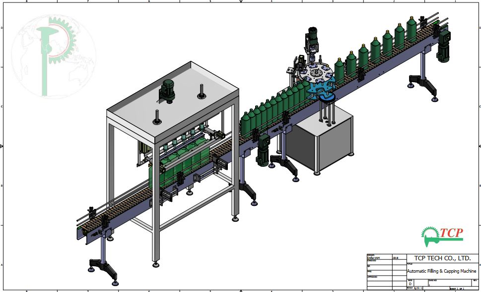 B02-Filling and Capping Machine灌装机3D数模图纸 STP格式